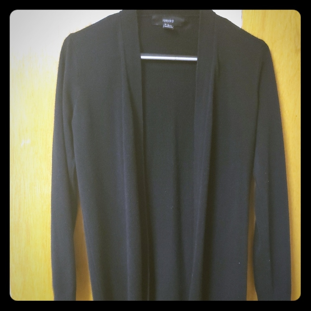 Forever 21 black long cardigan